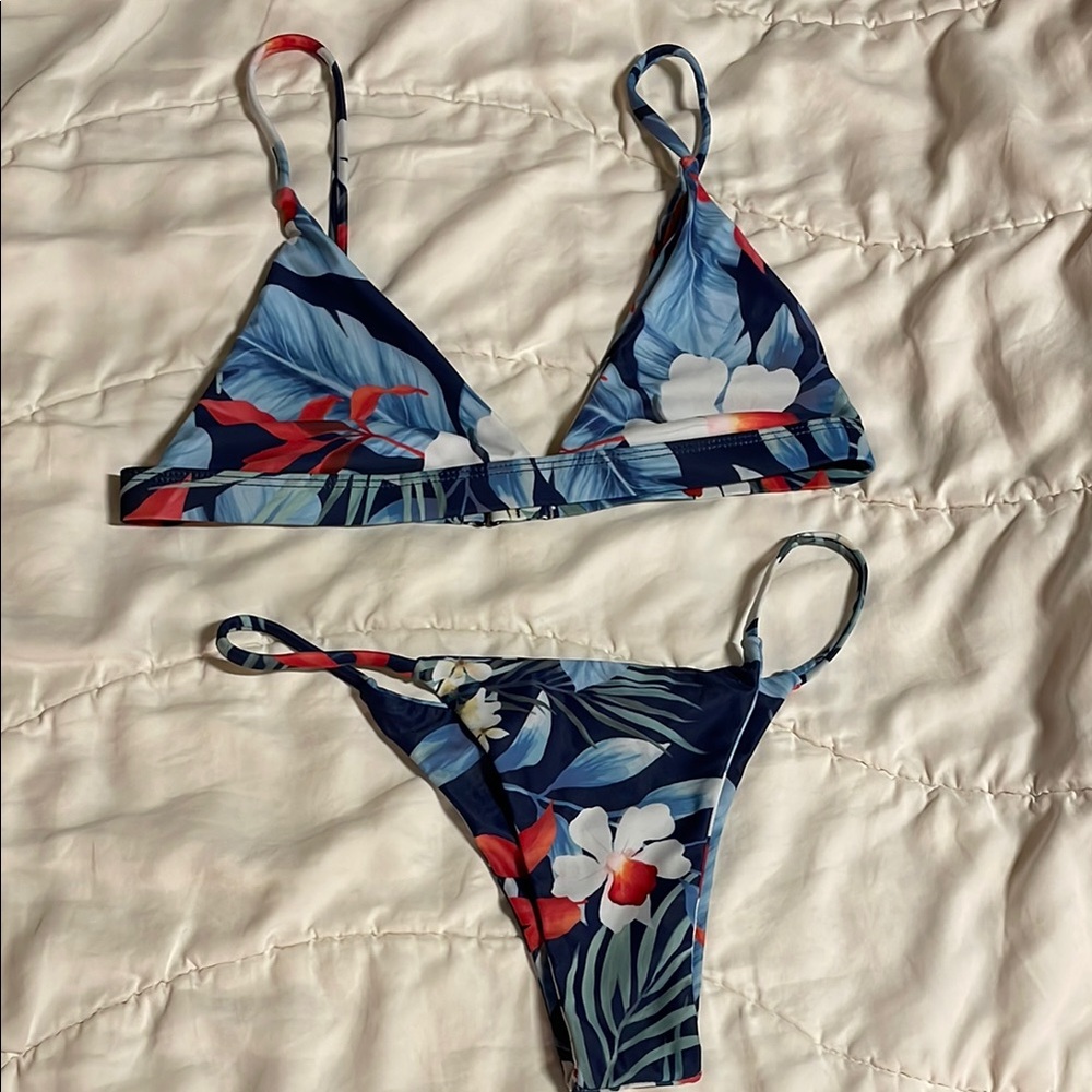Floral Tropical Orchid Bikini Set